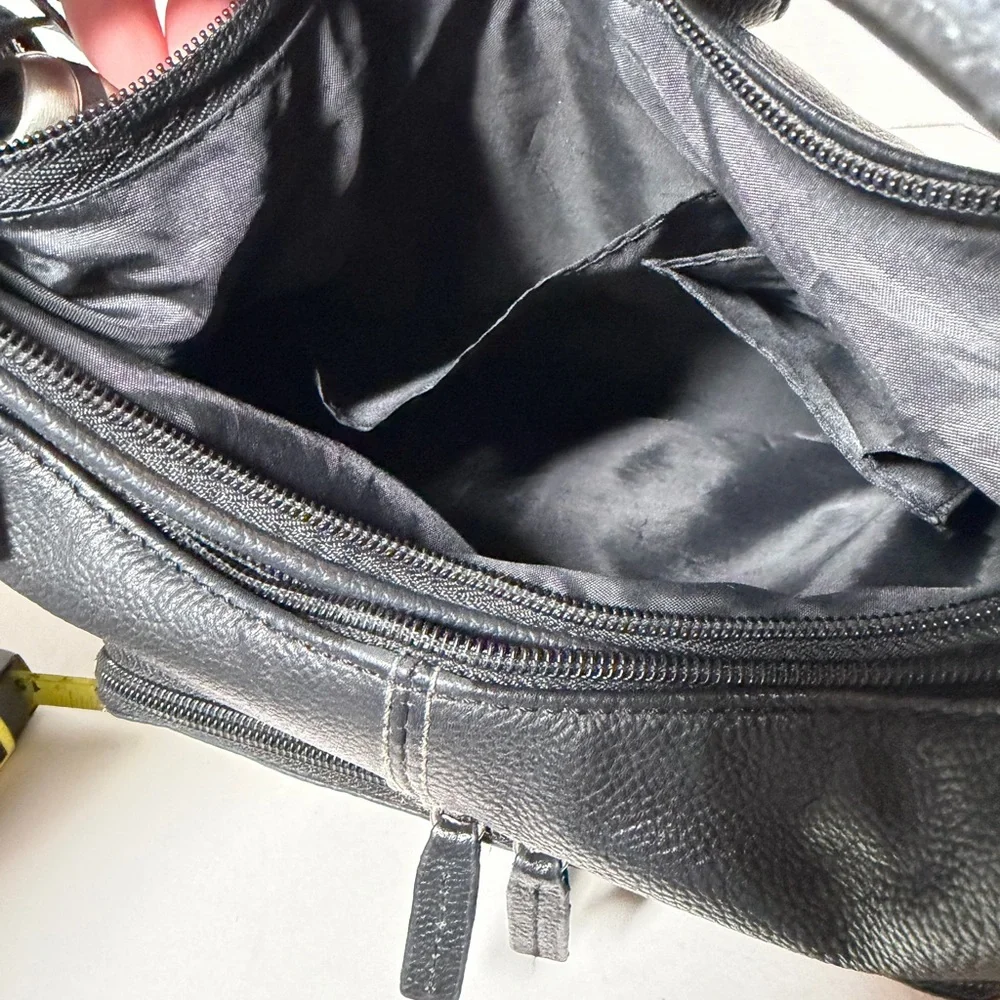 Black Leather Shoulder Bag